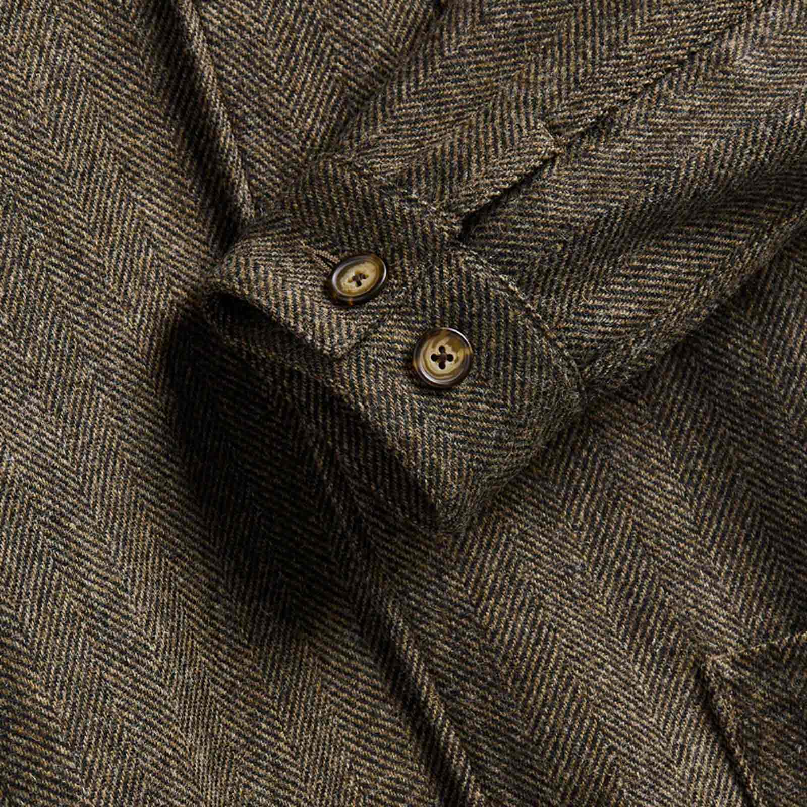 Labura Herringbone Wool Overshirt brown - Image 2