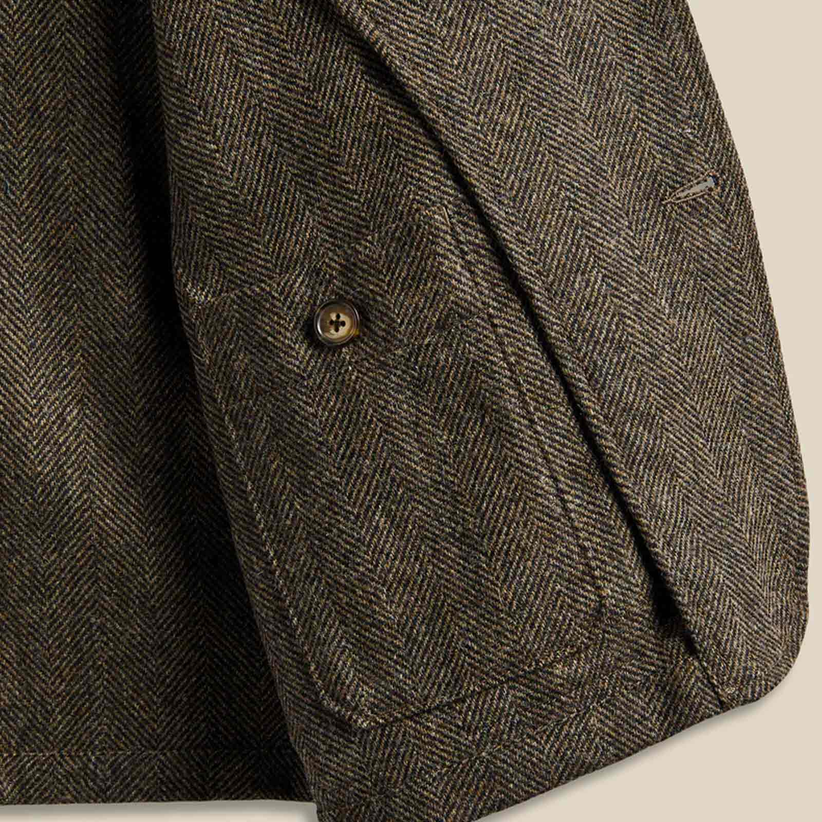 Labura Herringbone Wool Overshirt brown - Image 4